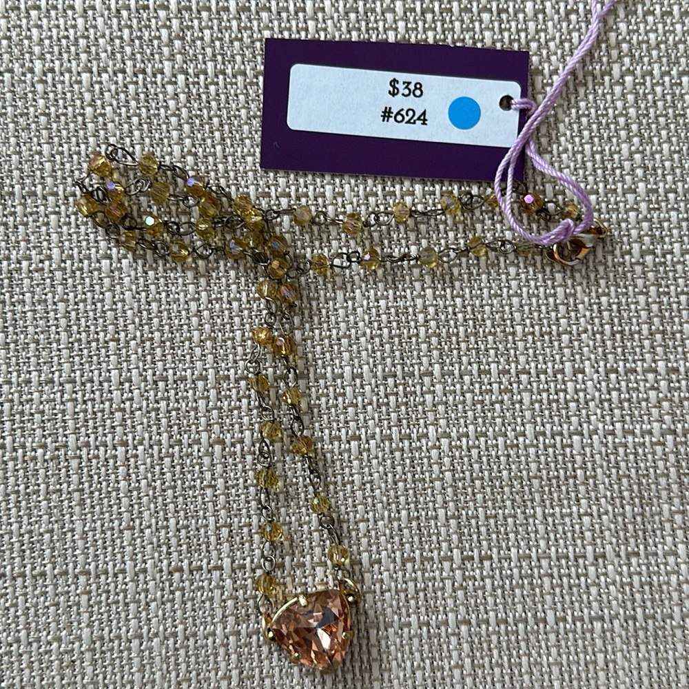 Unique Vintage Beaded Necklace #624 Handmade by Violette Grace